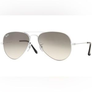 White Ray-Ban Aviator Sunglasses